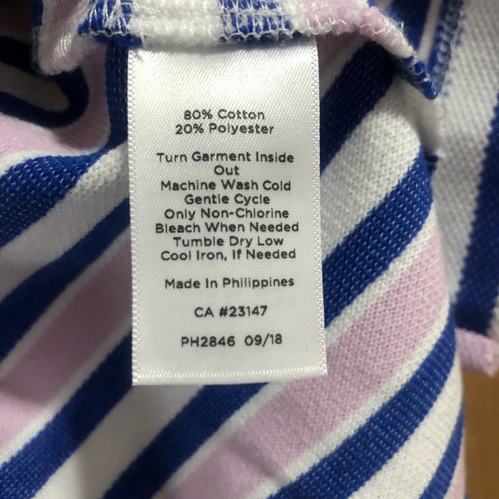 T by Talbots XL Ladies Striped Pullover Blue Pink White Quality - Picture 9 of 11